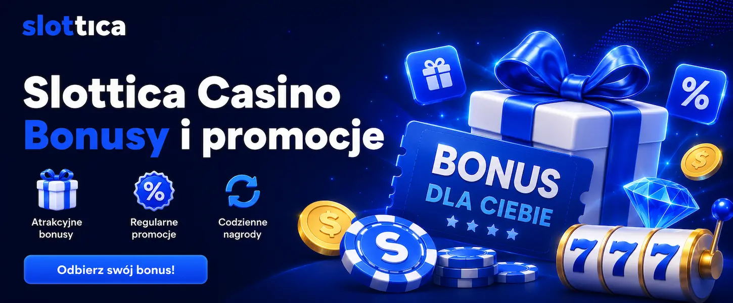 Slottica Casino oferuje bonusy i promocje z prezentem, żetonami oraz automatem dla graczy w Polsce.